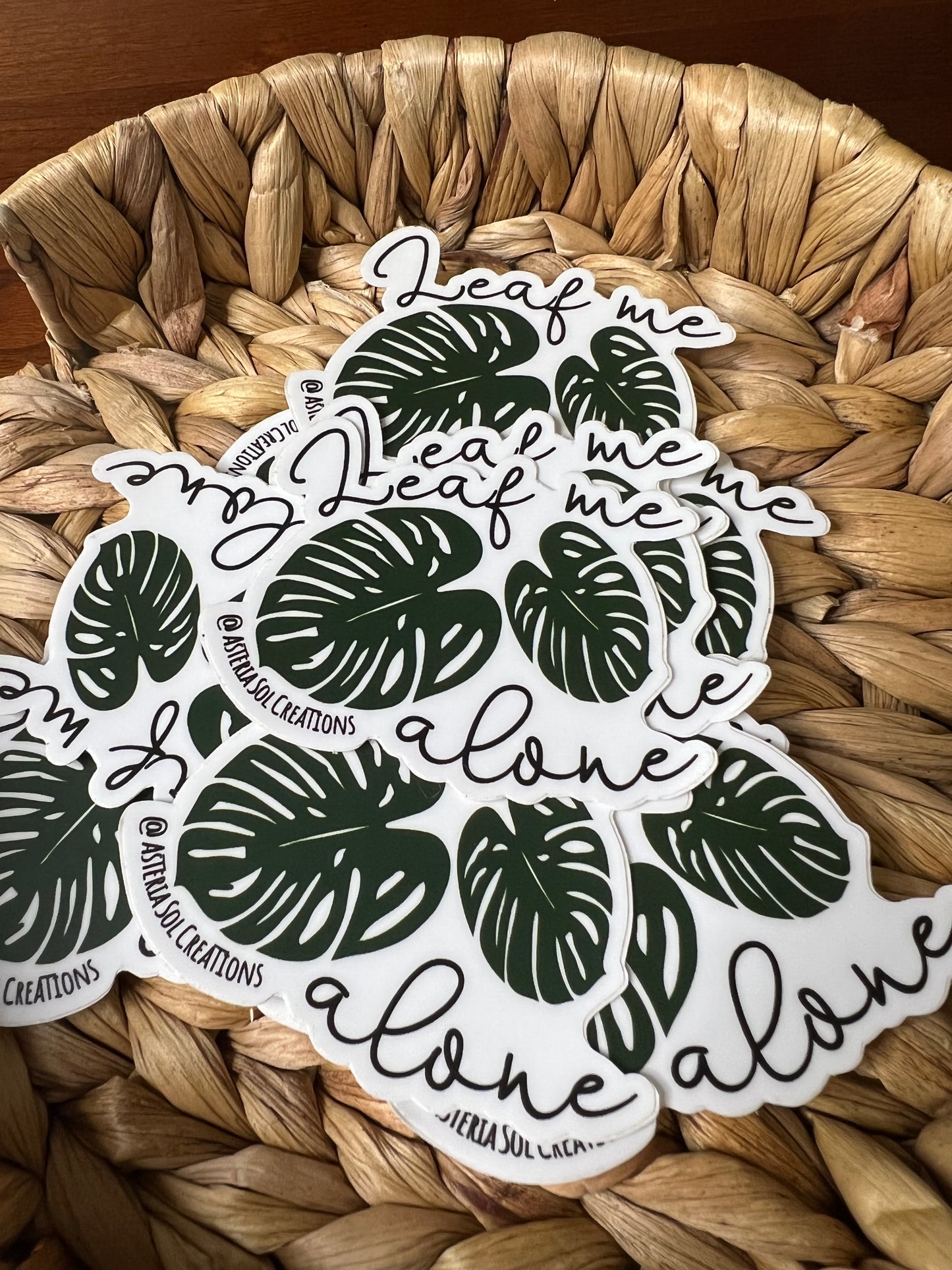 Leaf Me Alone Sticker