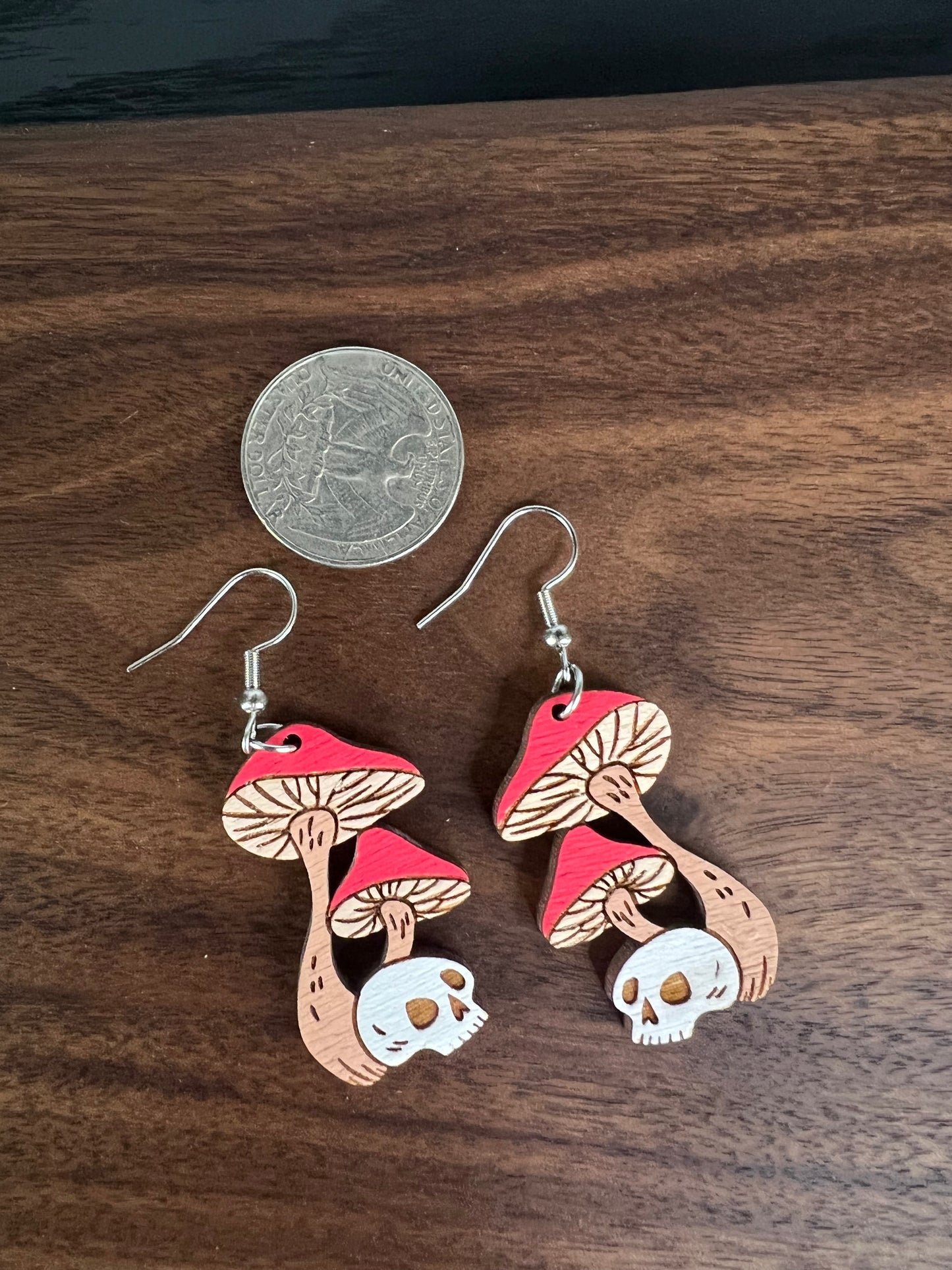 Mushroom Skull Dangles (2 for $30)