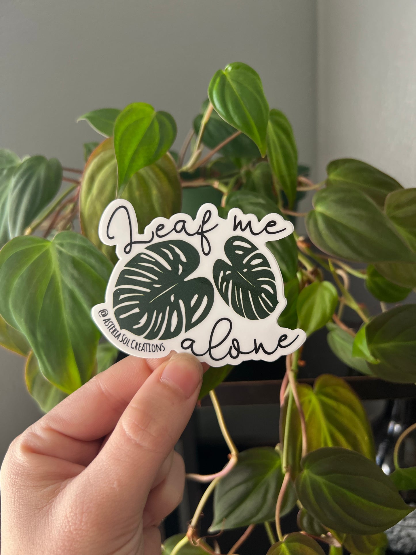 Leaf Me Alone Sticker