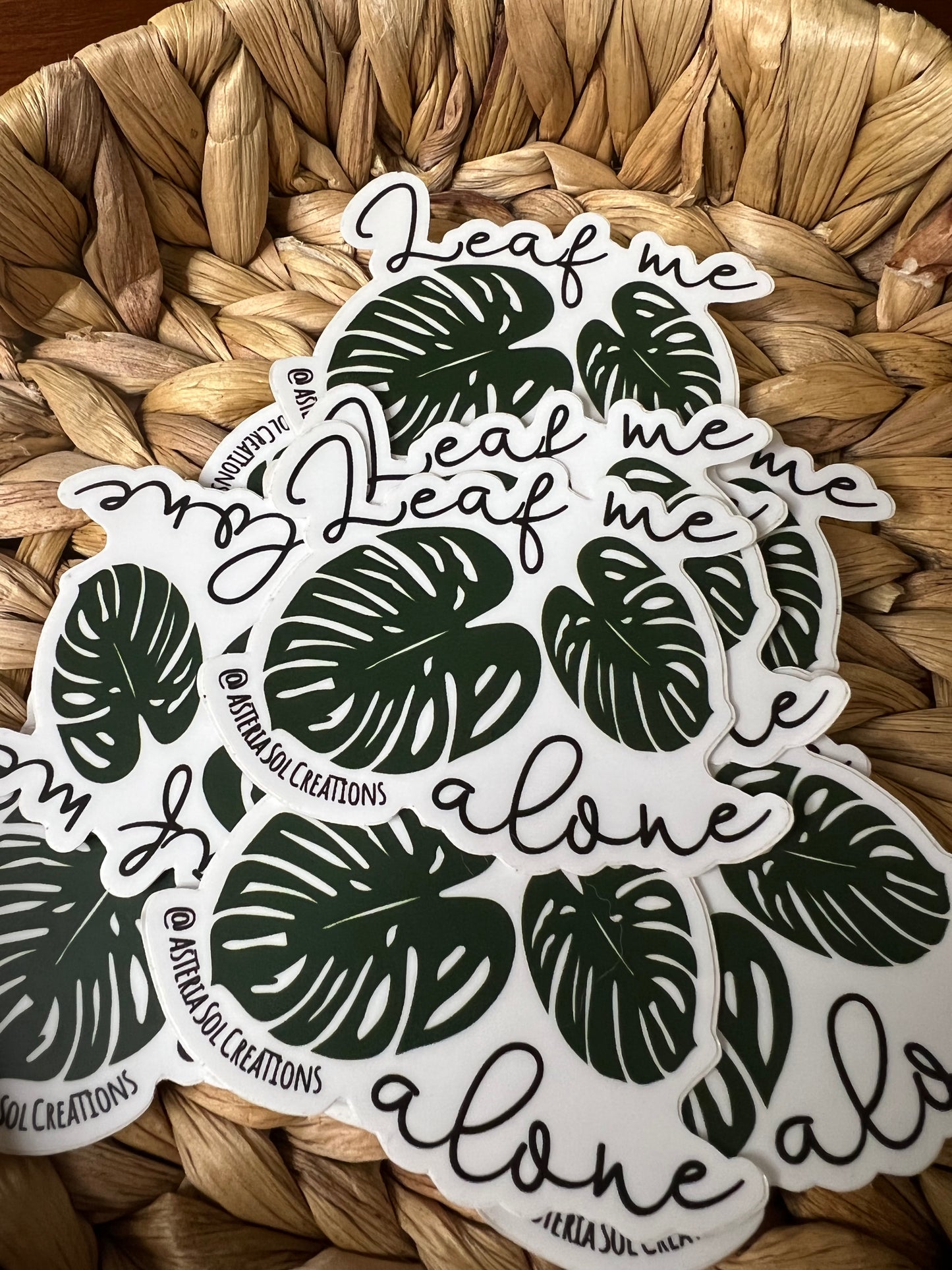 Leaf Me Alone Sticker