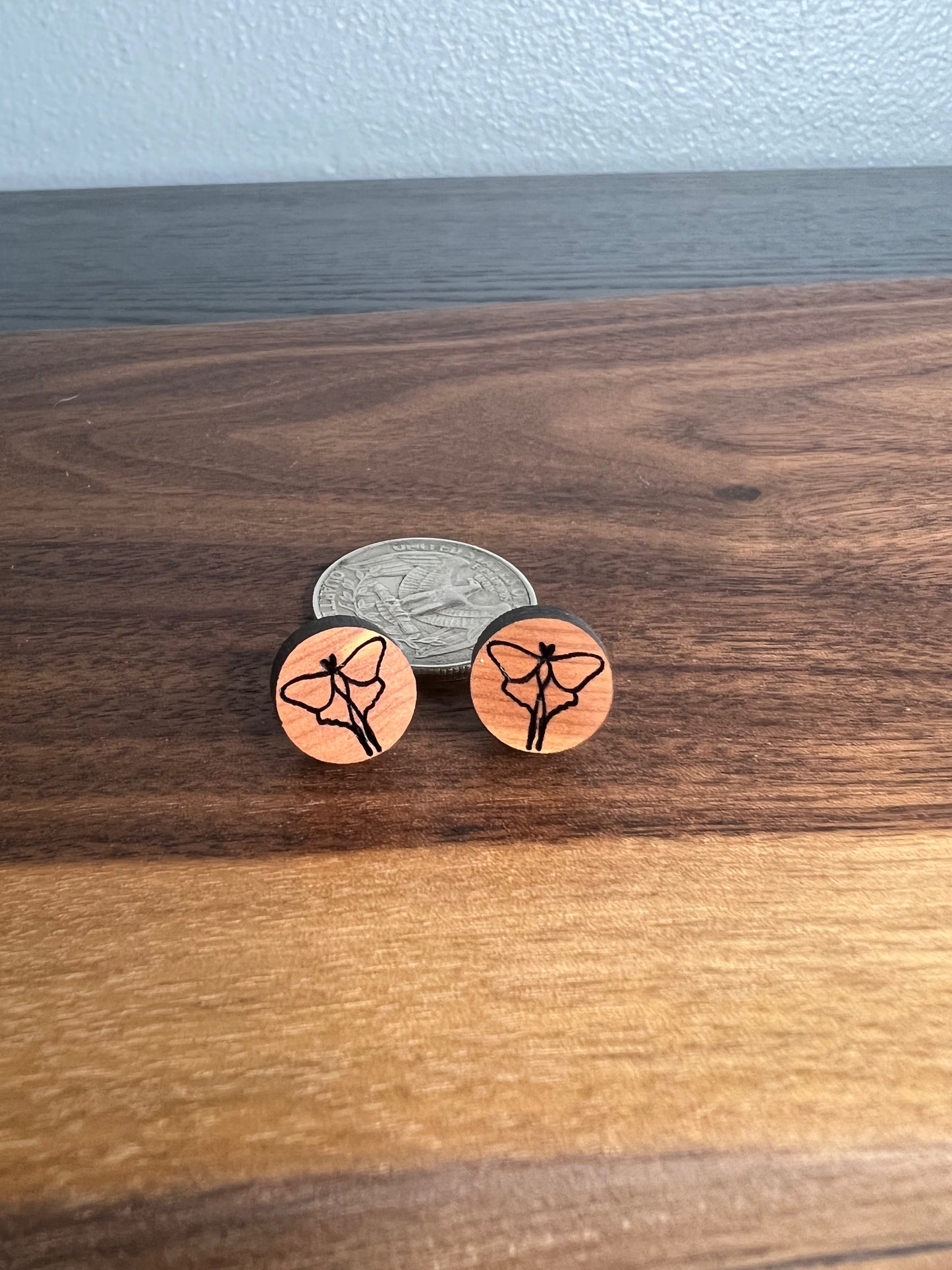 Luna Moth Studs (2 for $30)